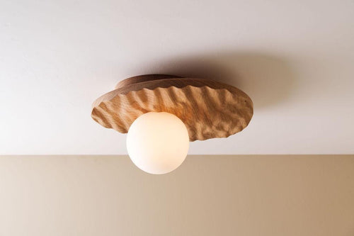 Towan Ceiling Light in Solid Oak/Walnut by StudioHaran
