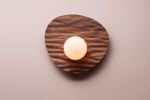 Towan Wall Light in Solid Oak/Walnut by StudioHaran