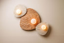 Speckled Cream Matt Towan Wall Light in Ceramic and Oak by StudioHaran