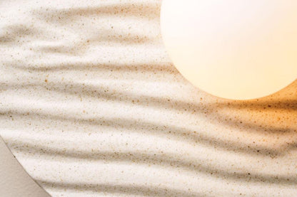 Speckled Cream Matt Towan Wall Light in Ceramic and Oak by StudioHaran