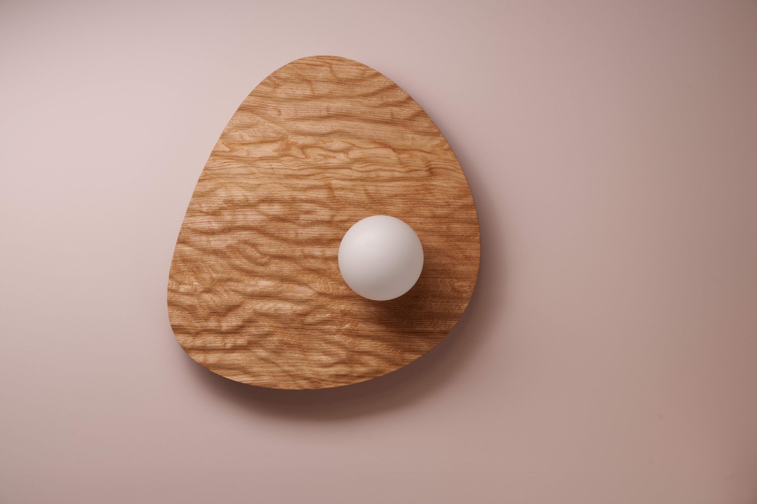 Towan Large Wall Light in Solid Oak/Walnut by StudioHaran