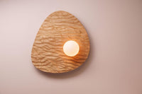 Towan Large Wall Light in Solid Oak/Walnut
