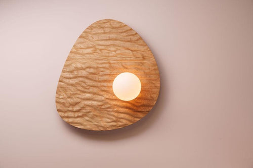 Towan Large Wall Light in Solid Oak/Walnut by StudioHaran