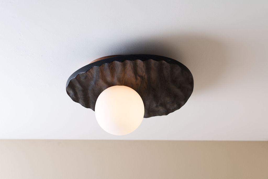 Towan Ceiling Light in Solid Oak/Walnut by StudioHaran