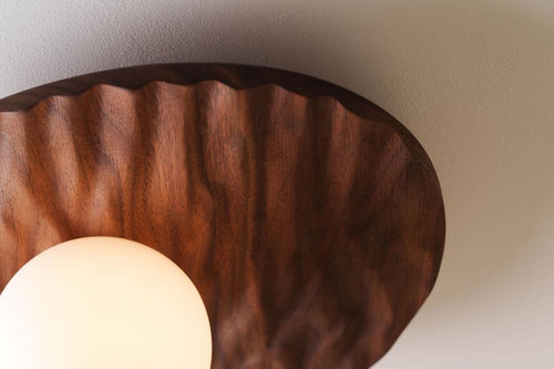 Towan Ceiling Light in Solid Oak/Walnut by StudioHaran