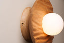 Porth Flush Mount Wall Light in Solid Oak by StudioHaran