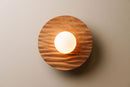 Porth Flush Mount Wall Light in Solid Oak by StudioHaran