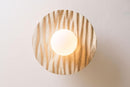 Speckle Cream Matt Porth Pendant Light in Ceramic and Oak by StudioHaran