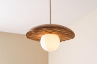 Porth Pendant Light in Solid Oak