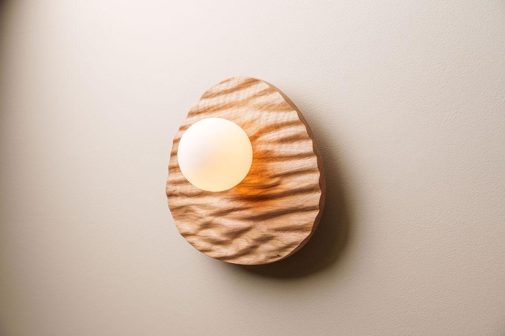 Set of 3 Towan Wall Light in Solid Oak/Walnut by StudioHaran