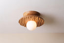 Porth Flush Mount Ceiling Light in Solid Oak by StudioHaran