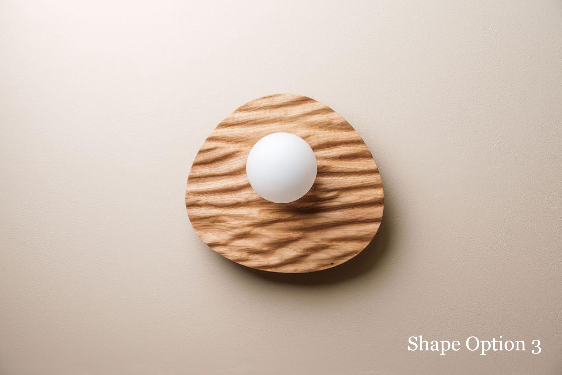 Set of 3 Towan Wall Light in Solid Oak/Walnut by StudioHaran