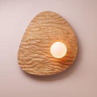 Towan Large Wall Light in Solid Oak/Walnut