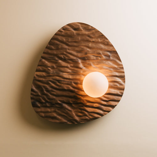 Towan Large Wall Light in Solid Oak/Walnut