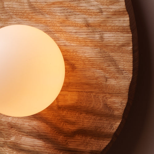 Towan Large Wall Light in Solid Oak/Walnut