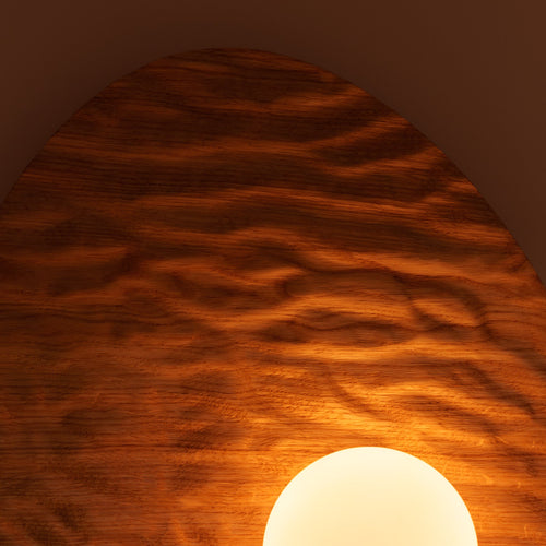 Towan Large Wall Light in Solid Oak/Walnut