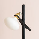 Lomm Floor Lamp in Black Ebonized Oak