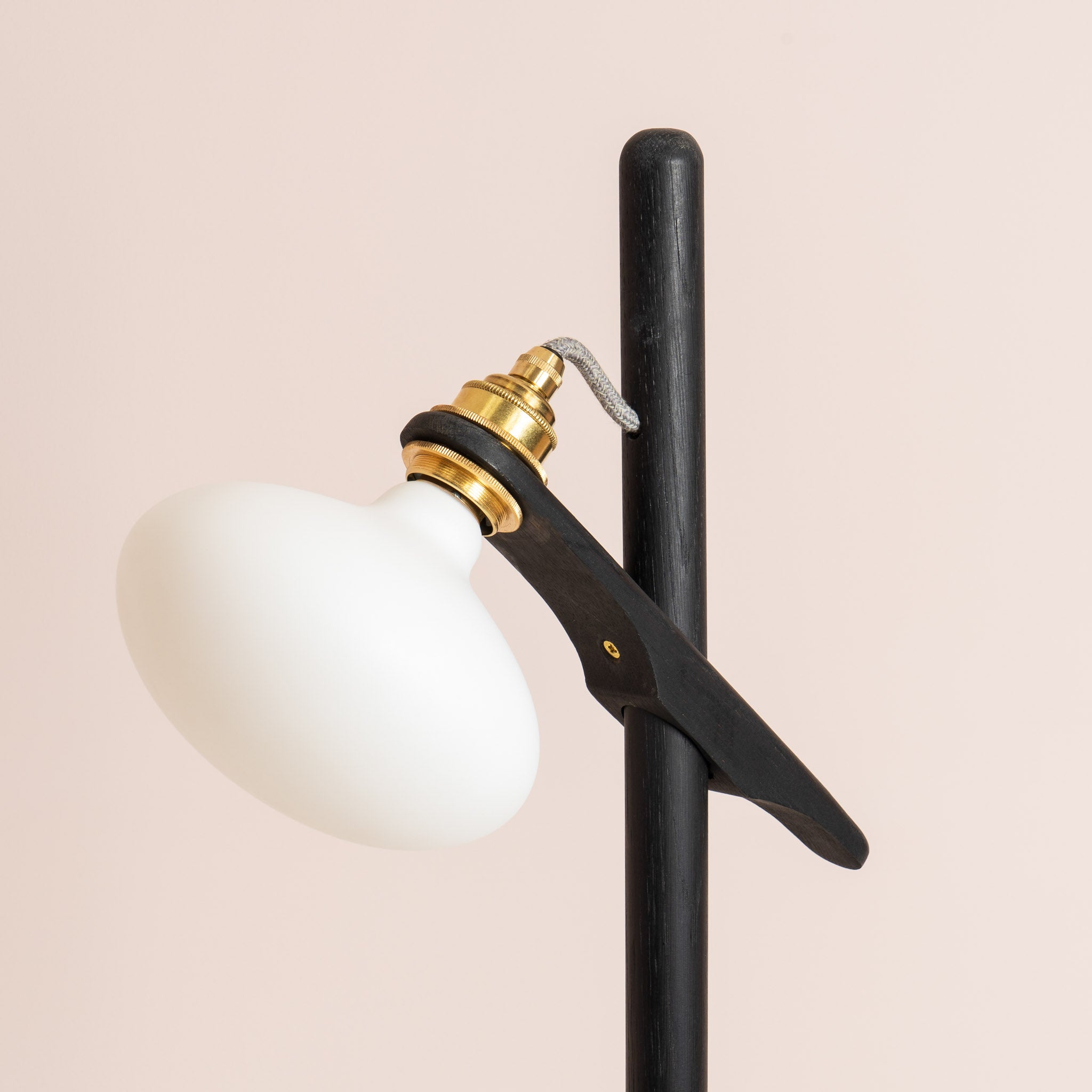 Lomm Floor Lamp in Black Ebonized Oak