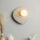 Speckled Cream Matt Towan Wall Light in Ceramic and Oak