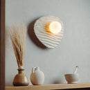 Speckled Cream Matt Towan Wall Light in Ceramic and Oak