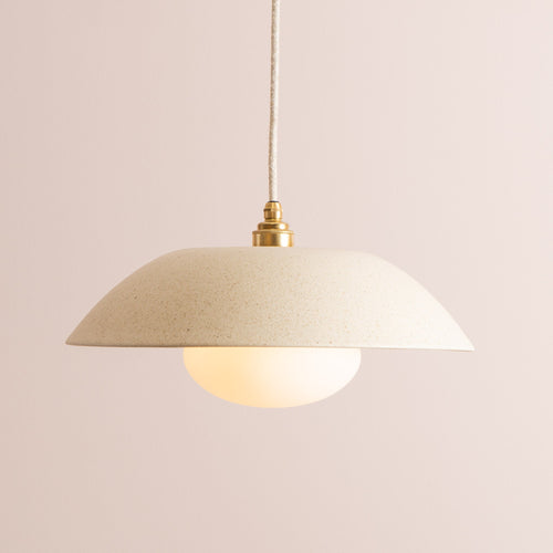 Dusk Ceramic Lamp Shade and Pendant Set, Brass/Nickel [OUTLET]