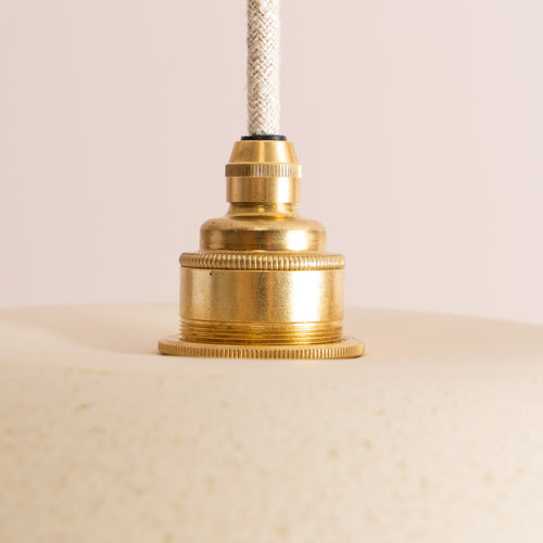 Speckled Cream Matt Dusk Ceramic Lamp Shade and Pendant Set