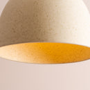 Speckled Cream Matt Element Pendant Light in Ceramic and Brass/Nickel