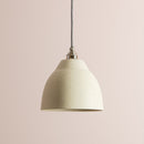 Speckled Cream Matt Element Pendant Light in Ceramic and Brass/Nickel