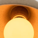 Speckled Cream Matt Element Pendant Light in Ceramic and Oak
