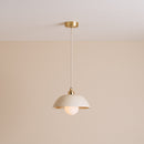 Speckled Cream Matt Small Dusk Ceramic Lamp Shade and Pendant Set