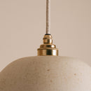 Speckled Cream Matt Small Dusk Ceramic Lamp Shade and Pendant Set