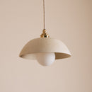 Speckled Cream Matt Small Dusk Ceramic Lamp Shade and Pendant Set