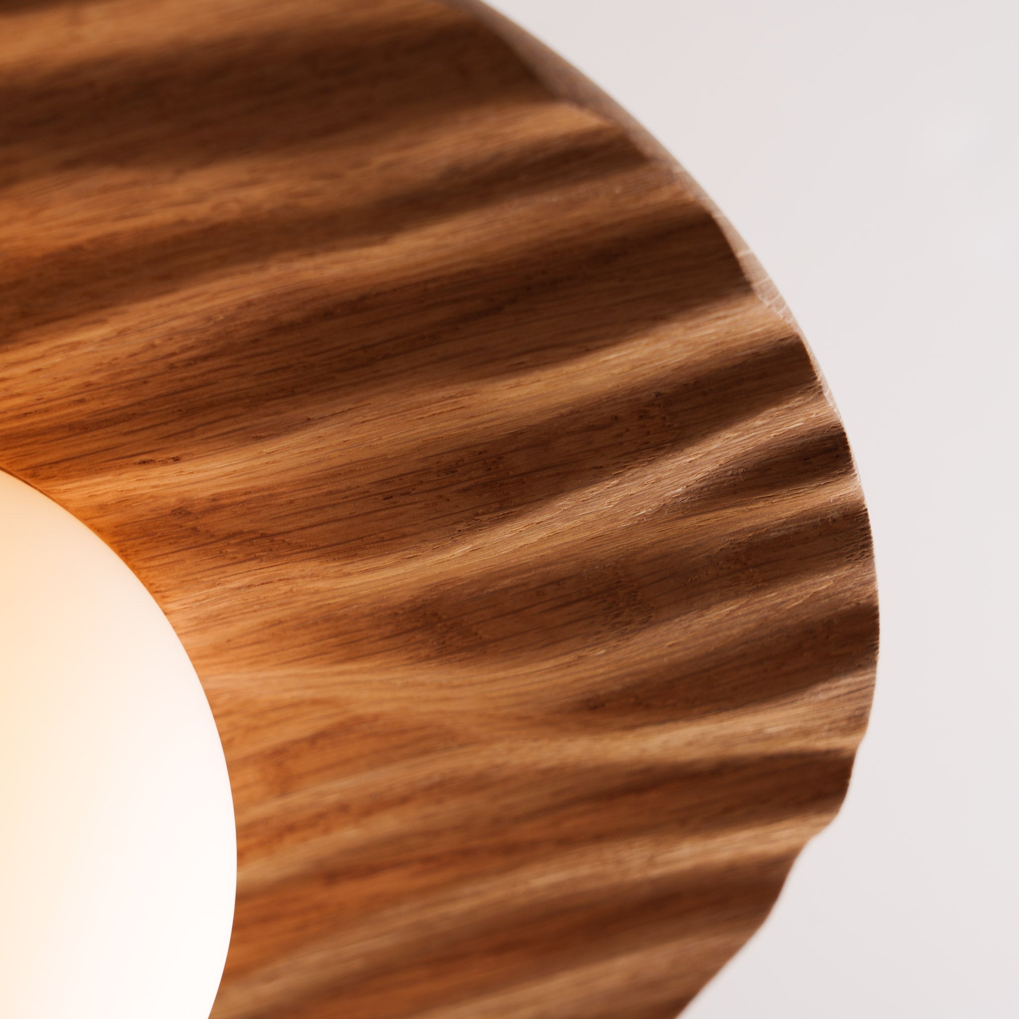 Porth Pendant Light in Solid Oak