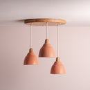 Small Element Pendant Cluster with Solid Oak Rose