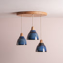 Small Element Pendant Cluster with Solid Oak Rose