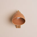 Terracotta Element Wall Light in Ceramic and Oak