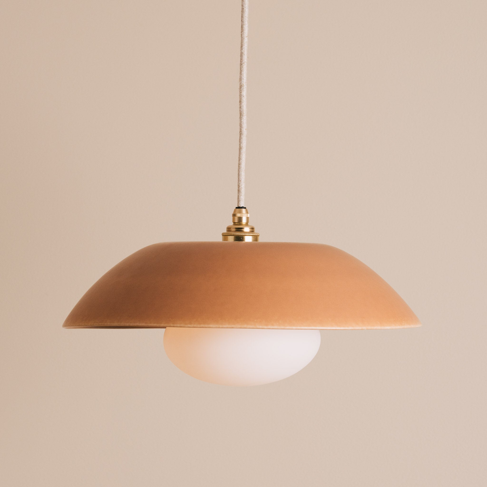 Terracotta Dusk Ceramic Lamp Shade and Pendant Set