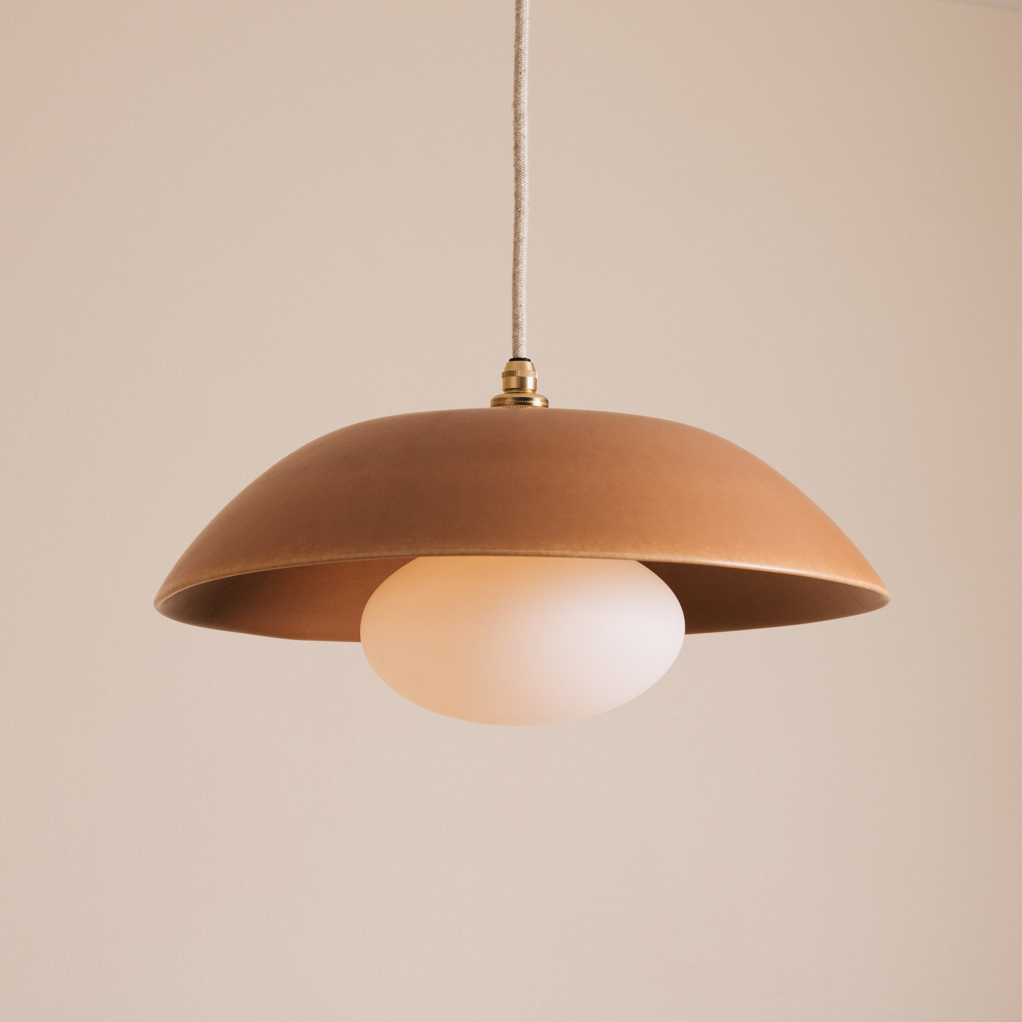 Terracotta Dusk Ceramic Lamp Shade and Pendant Set
