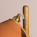Terracotta Element Floor Lamp in Solid Oak Wood and Ceramic
