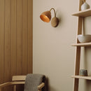 Terracotta Flex Wall Light in Brass/Nickel, Ceramic and Oak - Small Element