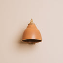 Terracotta Right-Angle Element Wall Light in Ceramic and Oak