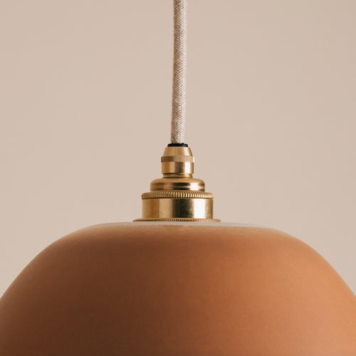 Terracotta Small Dusk Ceramic Lamp Shade and Pendant Set