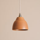 Small Terracotta Element Pendant Light in Ceramic and Brass/Nickel