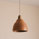 Small Terracotta Element Light in Ceramic and Oak