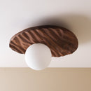 Towan Ceiling Light in Solid Oak/Walnut