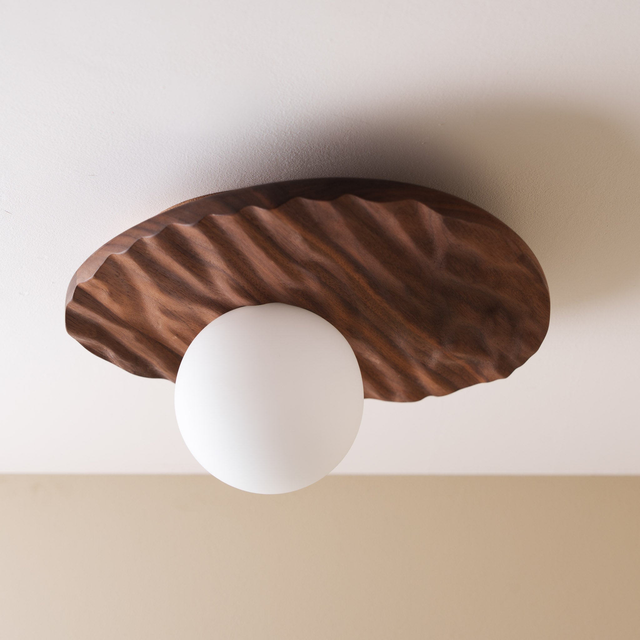 Towan Ceiling Light in Solid Oak/Walnut