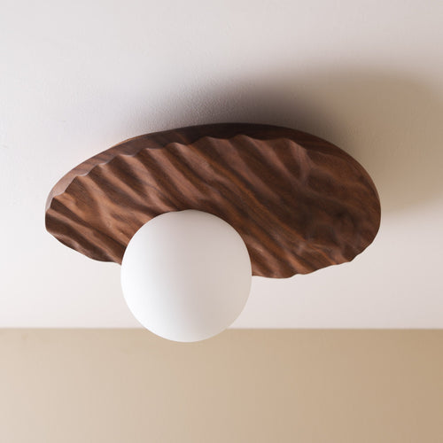 Towan Ceiling Light in Solid Oak/Walnut