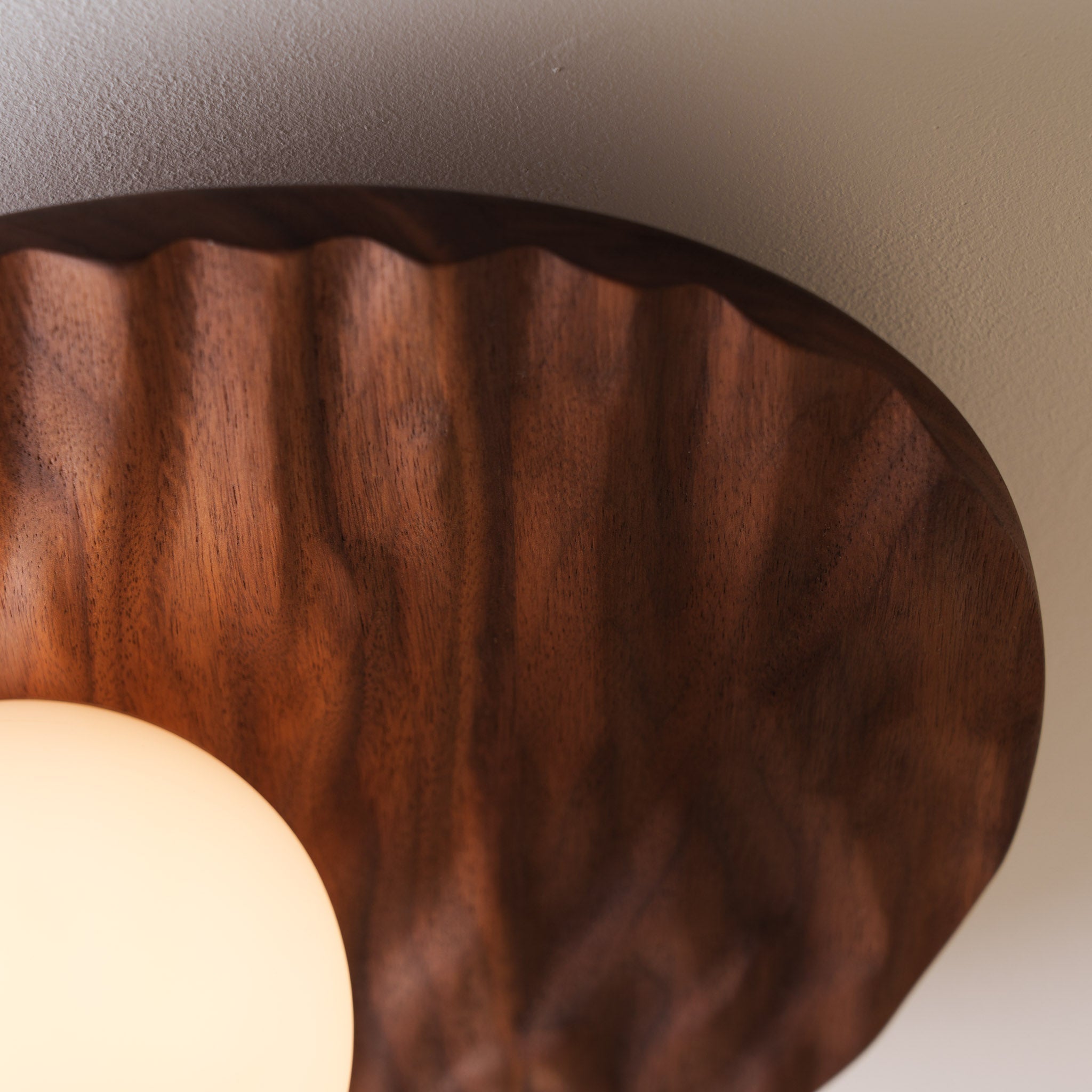 Towan Ceiling Light in Solid Oak/Walnut