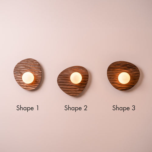 Towan Ceiling Light in Solid Oak/Walnut