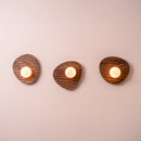 Set of 3 Towan Wall Light in Solid Oak/Walnut